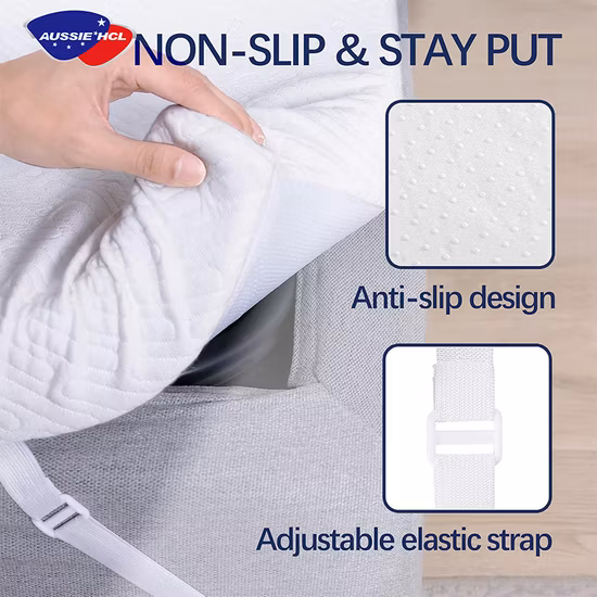 Coprimaterasso in tessuto di bambù impermeabile, coprimaterasso con gonna elasticizzata
